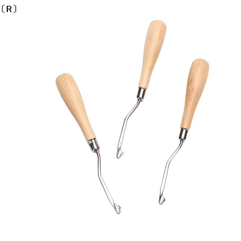 maveraR Manico in legno Uncinetto Ago Fermo Gancio Estrattore Strumento per tappeti di tela Tappetini per la realizzazione di squisiteWinter2logio