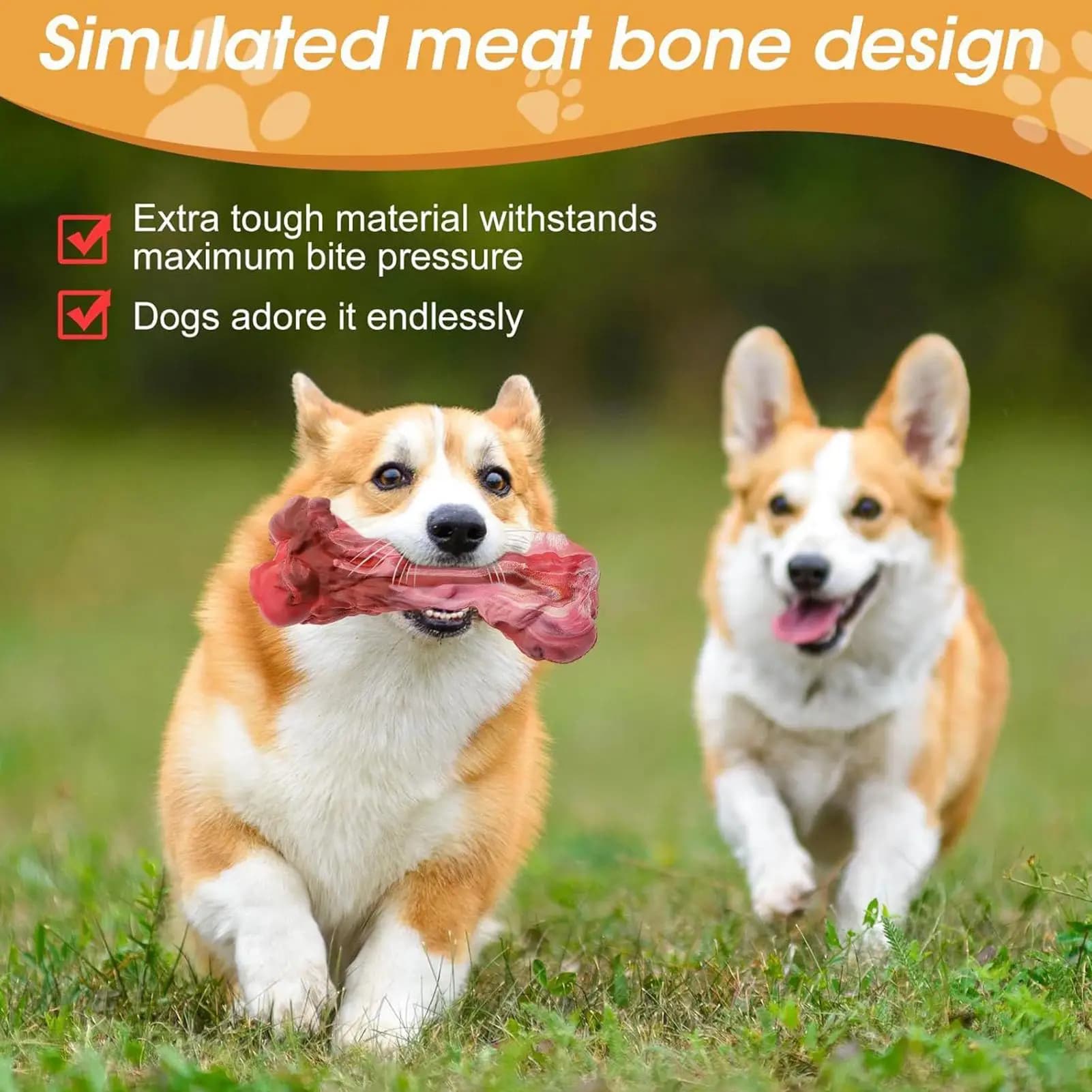Giocattoli per cani Masticatori Massaggiagengive resistente ai morsi a forma di osso Robusto giocattolo per morso da masticare per animali domestici per il rilassamento domestico Addestramento quotidiano del benessere Masticare