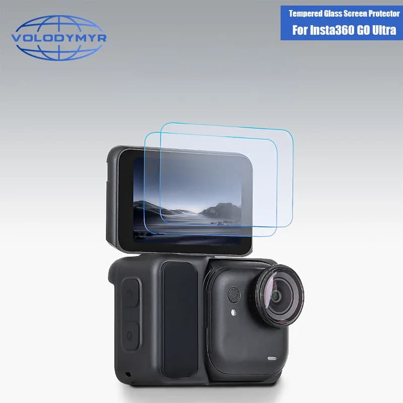 VOLODYMYR Pellicola in vetro temperato 9H per Insta 360 Go Ultra Pellicola proteggi schermo antigraffio per Insta360 Go Ultra Sports Camera