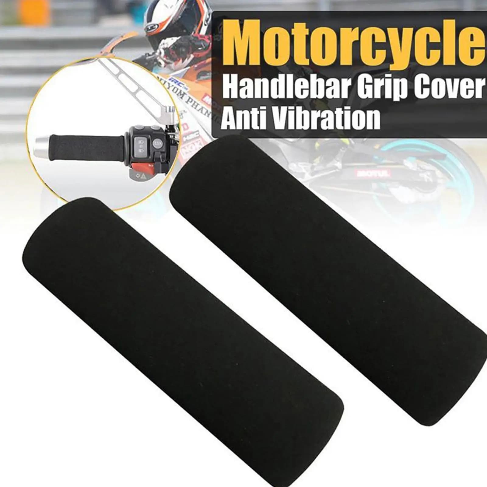 Manopole universali in schiuma per manubrio moto Guanti in spugna Copri leva antiscivolo Motocross Dirt Pit Bike Scooter elettrico