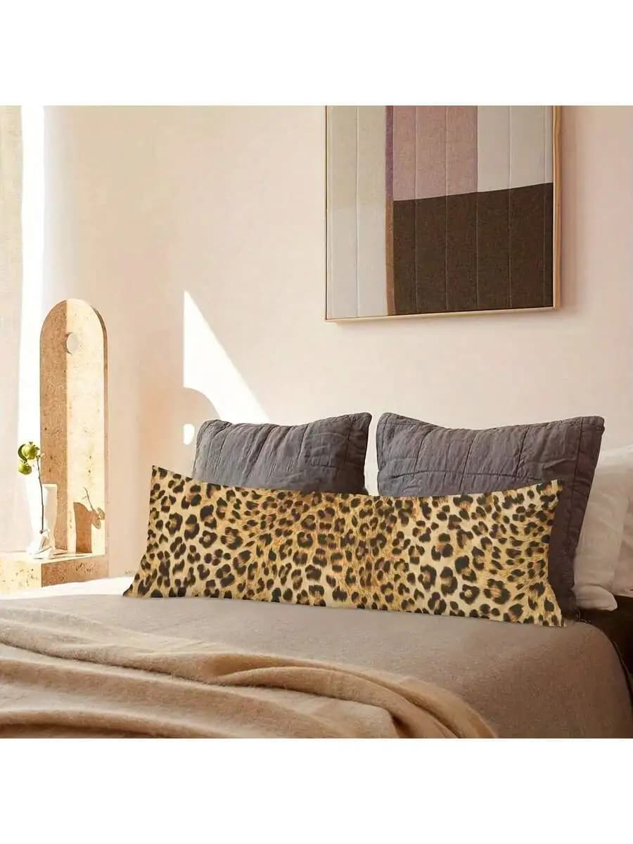 Leopard Print Body Pillow Cover Long Decorative Bedding Pillowcase With Zipper For Sofa Couch Home