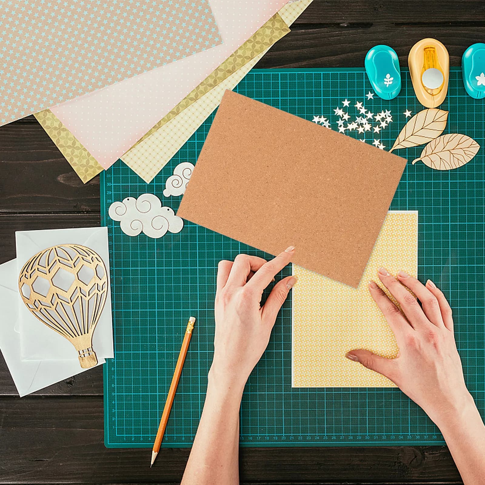 Blocco in legno per timbri in gomma da intagliare, per la creazione di sigilli in gomma fai da te, scrapbooking e artigianato