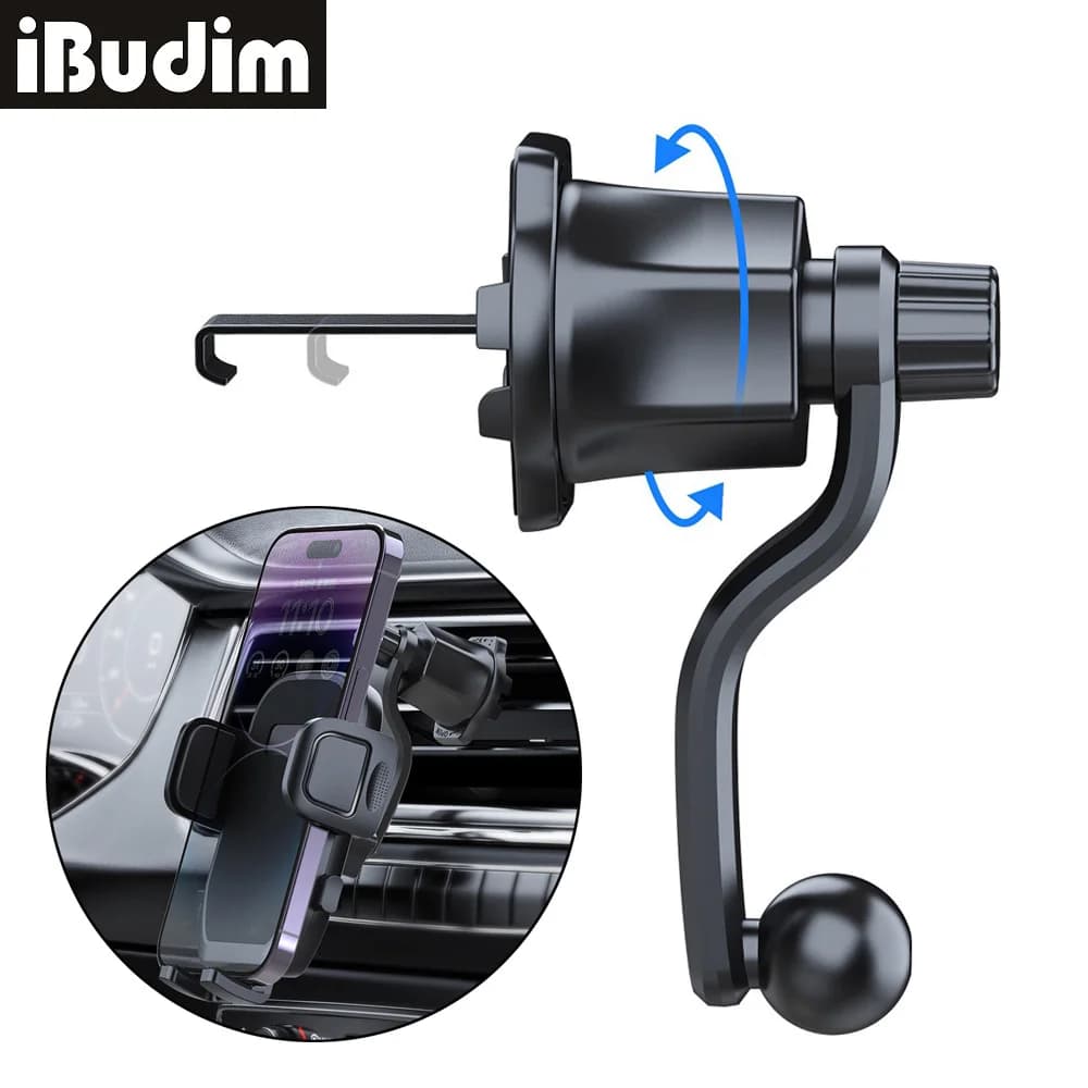 Base per supporto per telefono per auto Gancio per presa d'aria con testa a sfera universale da 17 mm per supporto per telefono cellulare per auto Accessori per staffa per telefono per auto