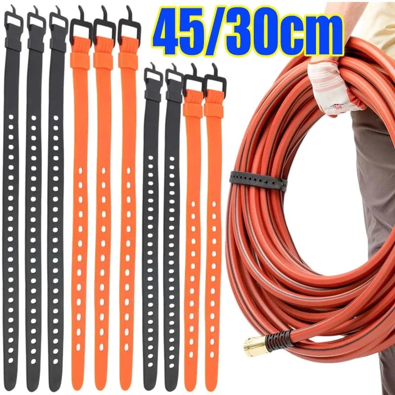 Cinghie riutilizzabili in silicone Fascette regolabili per cavi di organizzazione Rilegatura attrezzatura esterna 30/45 cm Strumenti di fissaggio rilasciabili
