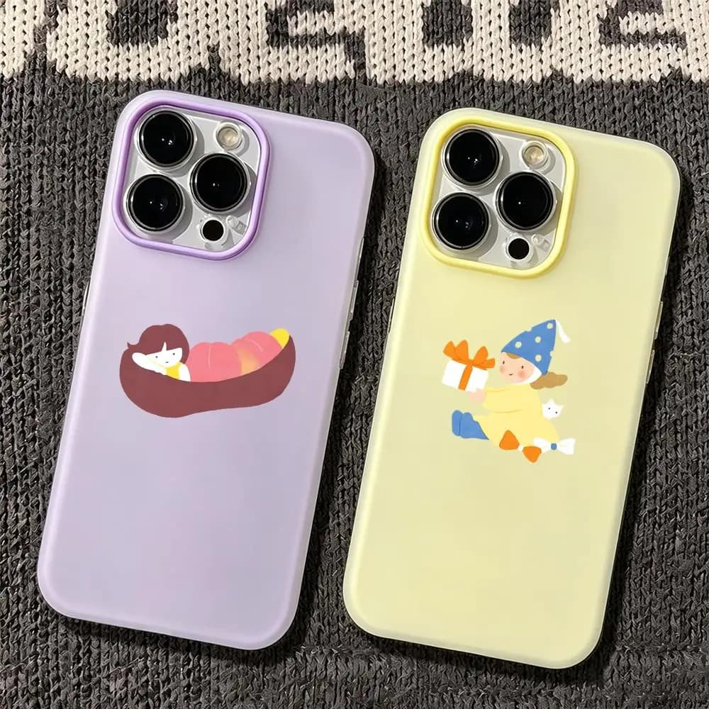 Custodia per telefono A-Aoyama Kazuyo effetto gelatina 2 in 1 a doppio strato, compatibile con iPhone 17/16/15/14/13/12