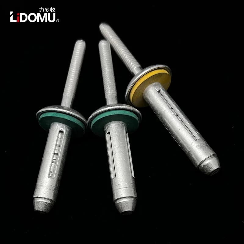 10/50 pezzi. rivetto cieco pieghevole strutturale rivetto impermeabile sigillato in alluminio tipo piega 5,2 mm 6,4 mm 7,5 mm