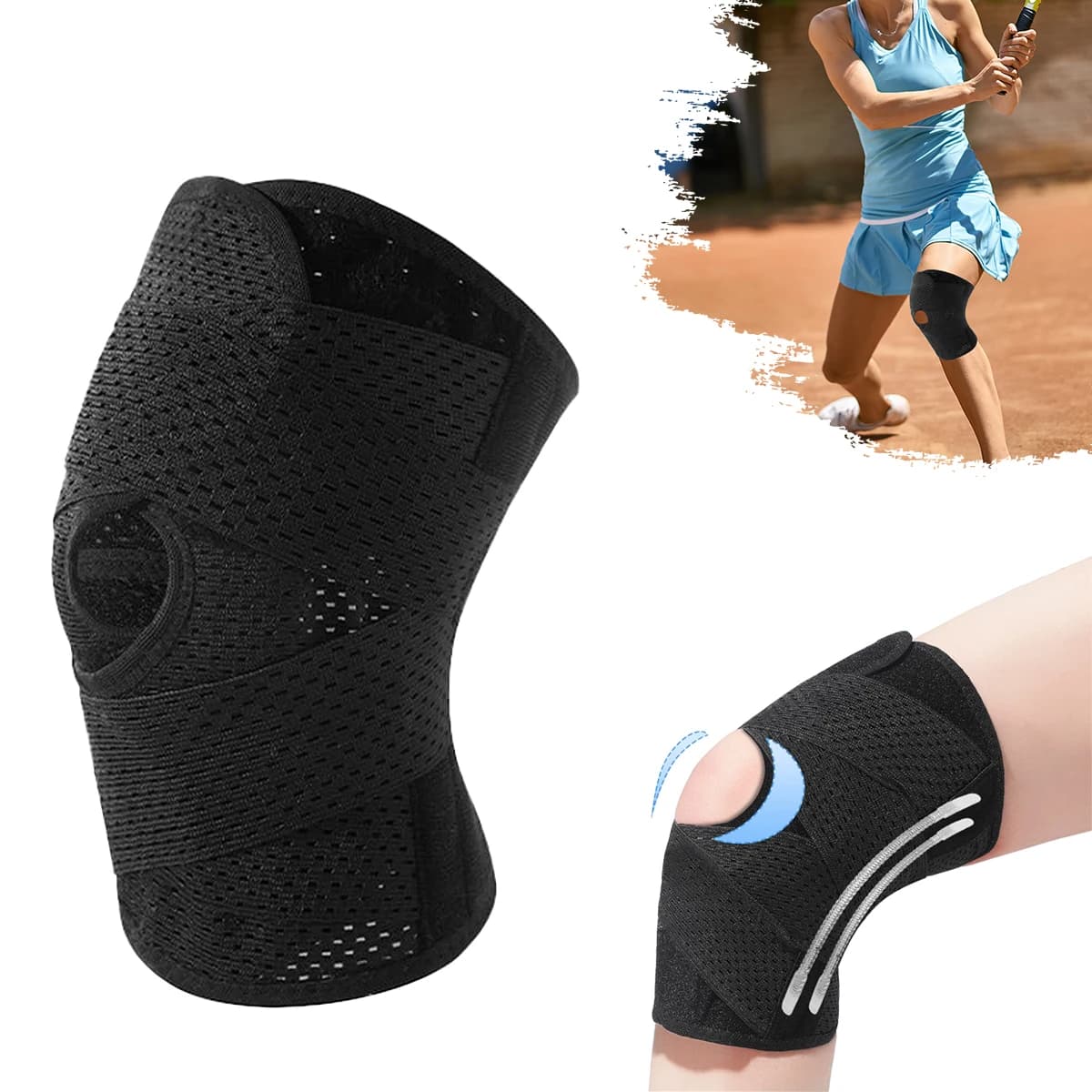 Adjustable velcro vest for sport: jump rope, running, tennis, anti-slip and improving pressure.
