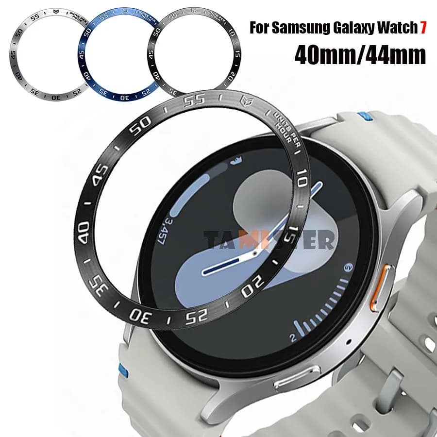 Anello con castone in metallo per Samsung Galaxy Watch 7 44mm 40mm Smart Watch Custodia protettiva Shell per Galaxy Watch 7 Accessori