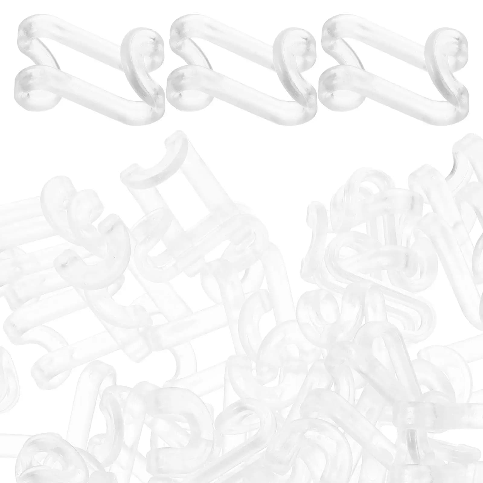 60Pcs S Shaped Clothes Hanger Connection Hooks Space Saving Plastic Hook Clothes Hanger Connector Hooks for Closet