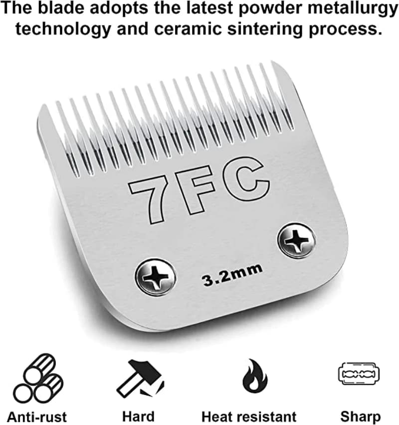 Lama di Ricambio Professionale 3F 4F 5F 7F per Tosatrici per Animali, Compatibile con la Maggior Parte delle Tosatrici Andis AG AG2 AGCC AGC2 Serie MBG