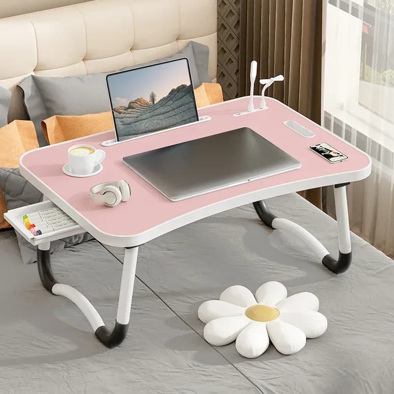 Scrivania pieghevole per laptop – Tavolo leggero e regolabile per divano, letto e viaggi, facile da trasportare