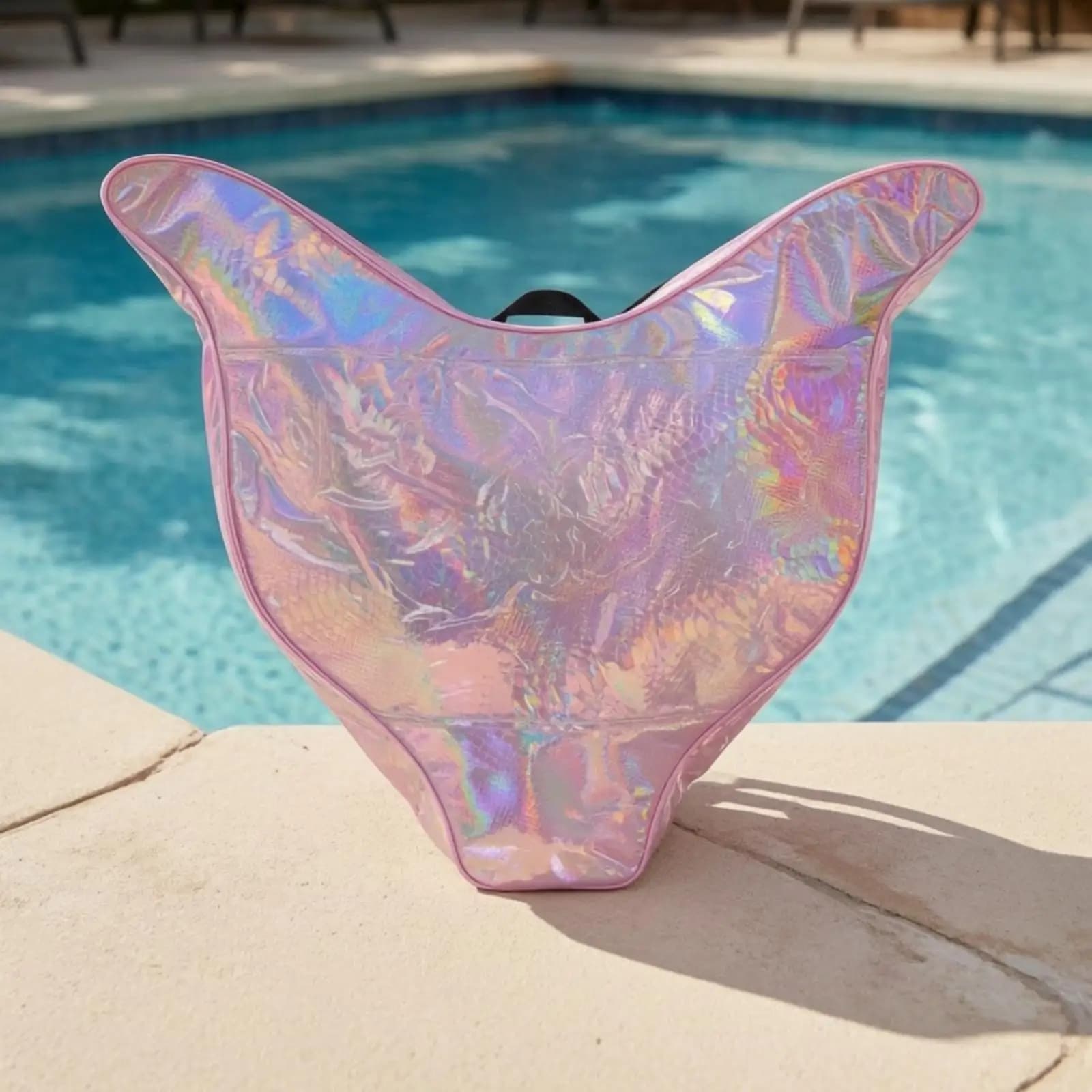 Lightweight Mermaid Fin Bag with Waterproof PVC Material for Snorkel Gear and Pool Day Essentials