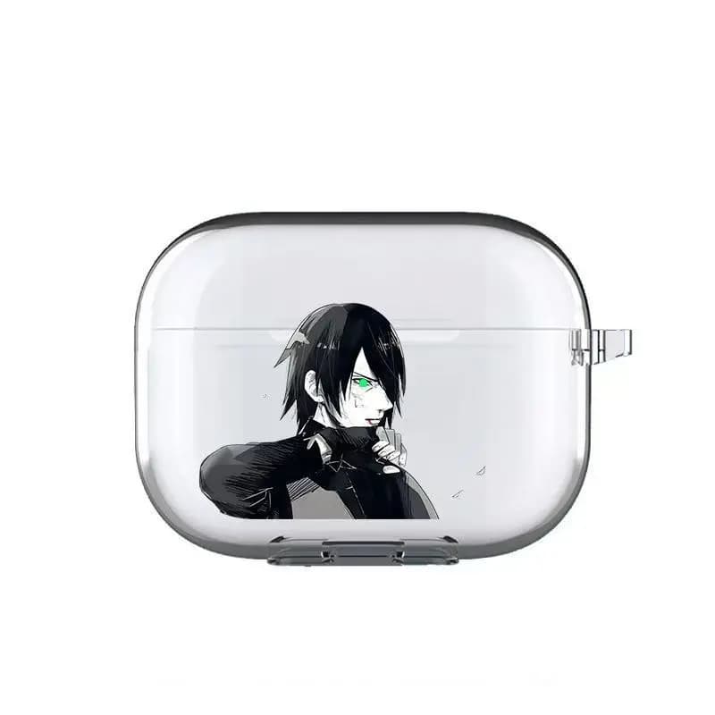 Naruto Sasuke Glow Eyes Custodia per auricolari per Apple AirPods 1 2 Pro 3 4 Pro2 2nd NARUTO Auricolare Bluetooth cuffia Cover morbida