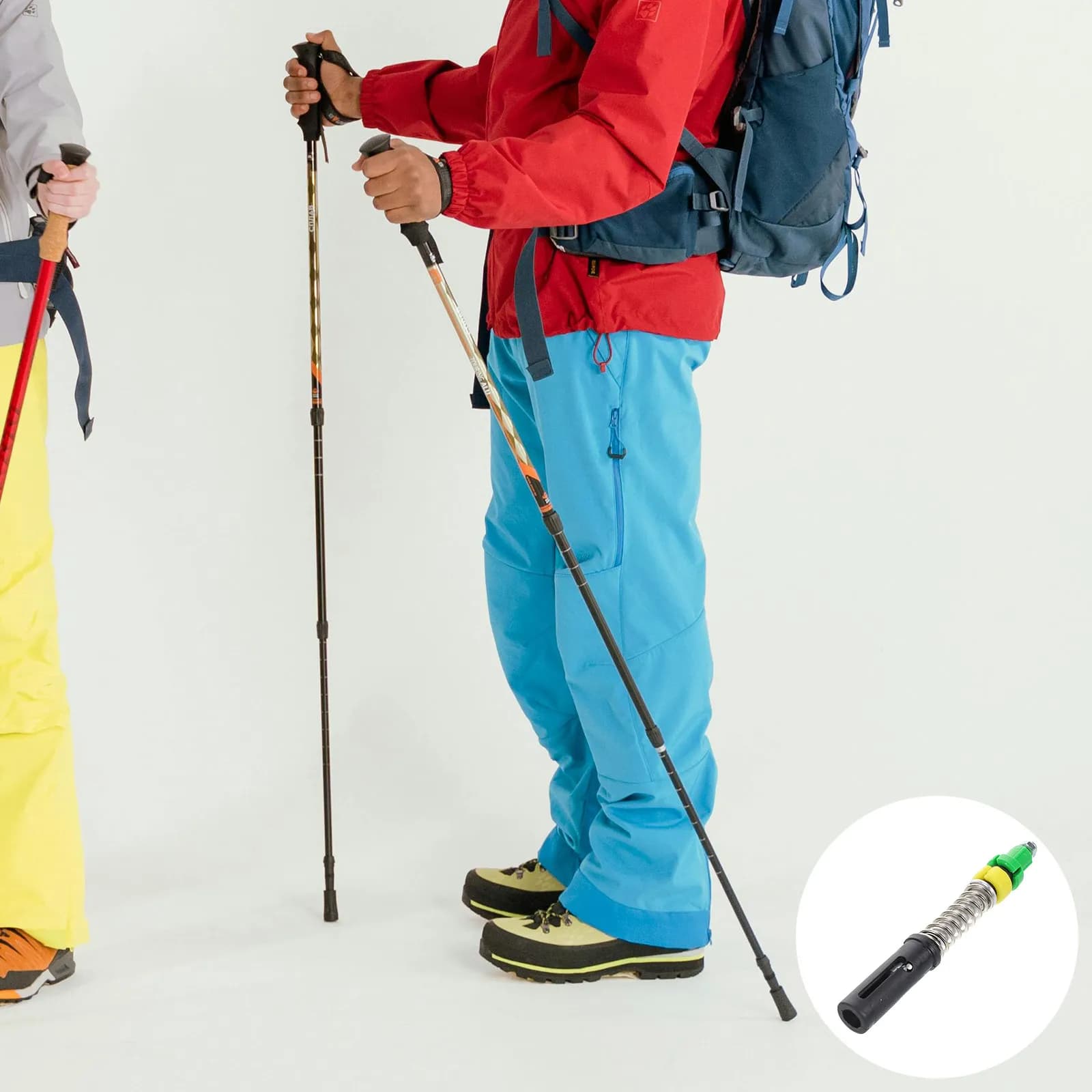 Hiking Stick Expansion Tube Lightweight Shock Absorption Fitting for Trekking Poles Cane Tube Replacement Hiking Accessories
