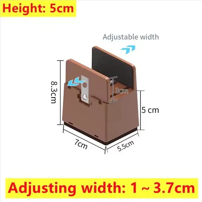 AT69 -4PCS Adjustable Chair Feet Riser Screw Clamp 5Cm Heavy Duty Sofa Tables Bed Furniture Risers With Screw Clamp
