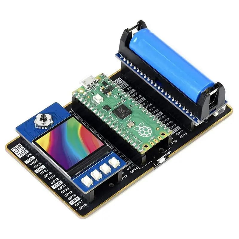 Waveshare 2X 1.3 Inch LCD Display For Raspberry Pi Pico, IPS Screen Display Module, 65K RGB Colors, 240X240 Pixels