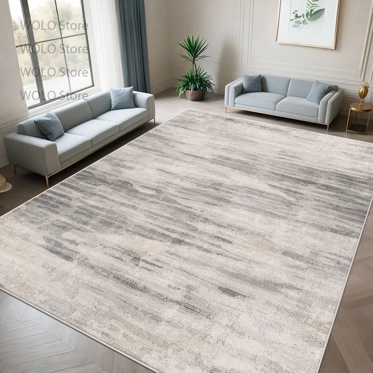 Modern Grey Carpet Living Room Rug Home Decor Coffee Tables Mat Decoration Bedroom Carpets Big Size Large Area Rugs 200x300 Cm