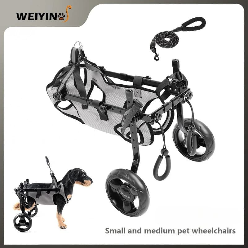 Pet Wheelchair Cart Disabled Pet Carrier Injured Dog House Dog Ramp Assist Rehabilitation Recovery Walker Animal