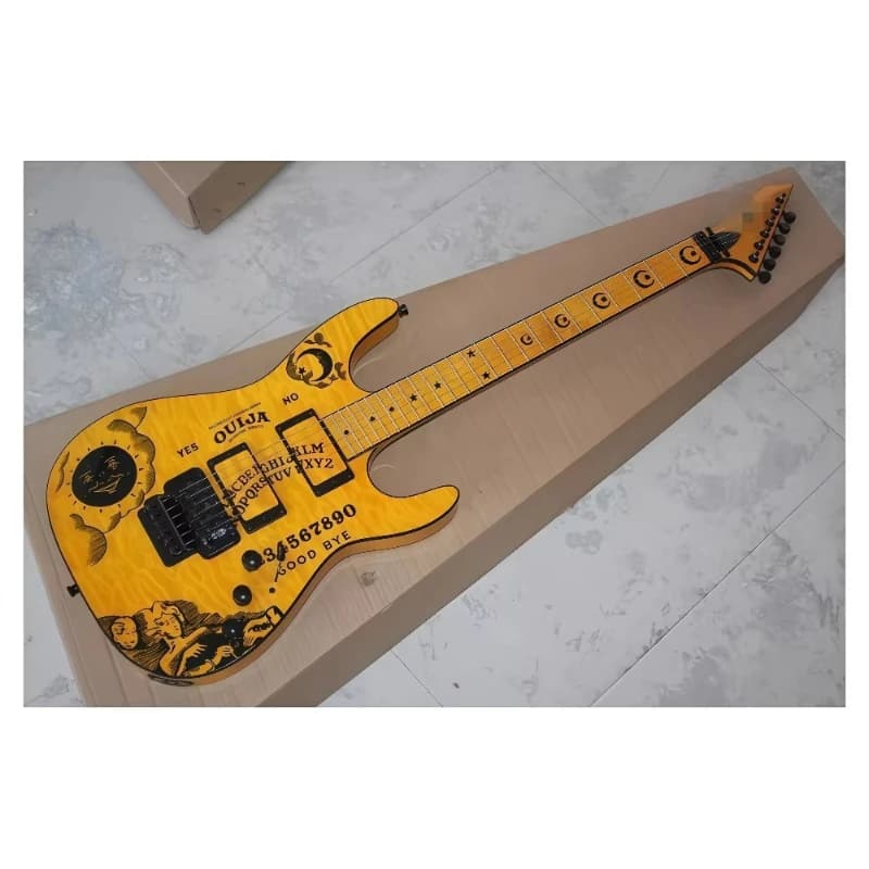 Electric Guitar, Basswood Body, Glossy Finish, 2 Picks, Active Pickup, Maple Back/Side, Ebony Fingerboard