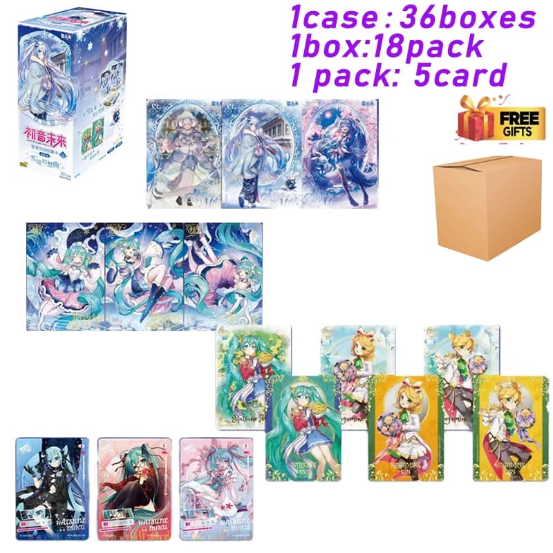 KAYOU Collection Cards Hatsune Miku - Vol.4 Chu Jian Pack Snow Fantasy Series Rare Holo Board Games Party Game Christmas Gift Ki