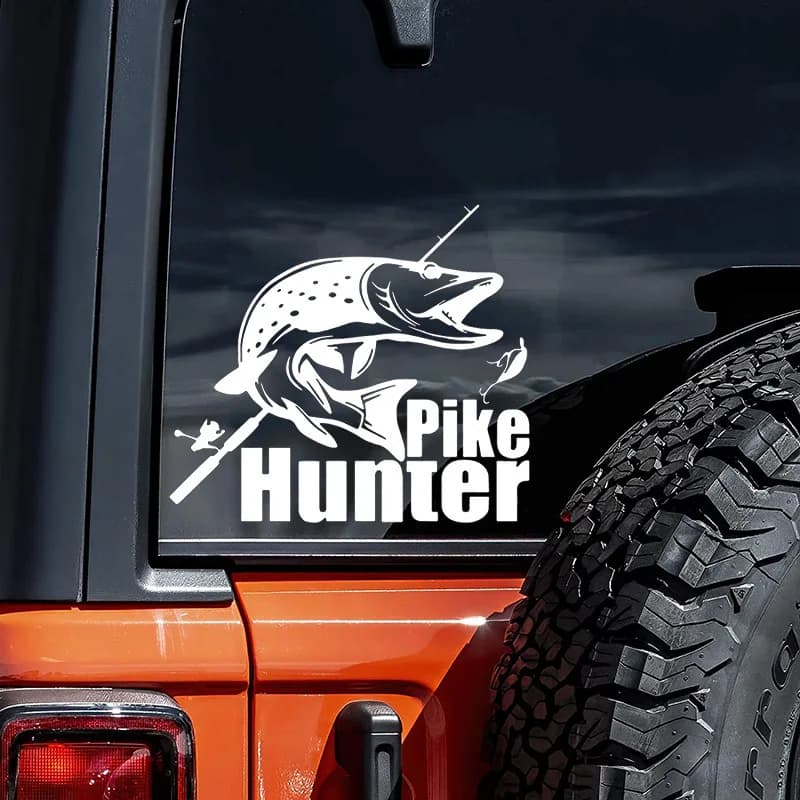 5pcs/5 915 12 Inches Vinyl Stickers with Harpoon Hunter Design, Ideal for Fishing Boats, Tackle Boxes, Coolers And Trucks