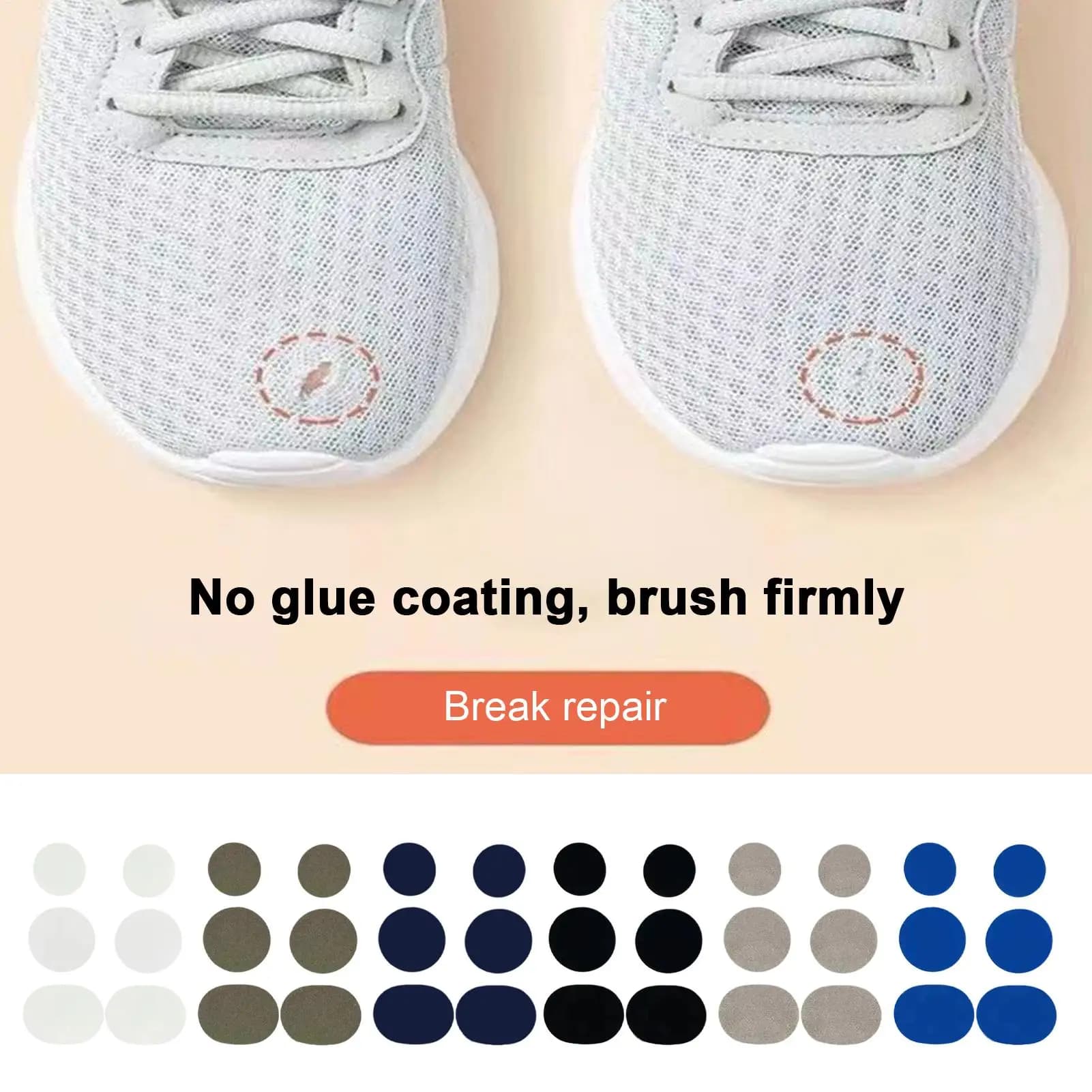 Toppa per scarpe Protezione per la riparazione del tallone 6 pezzi Toppe per scarpe flessibili per stivali da trekking da ballo Scarpe da ginnastica da corsa Cappello da bagaglio Vestiti per bambini
