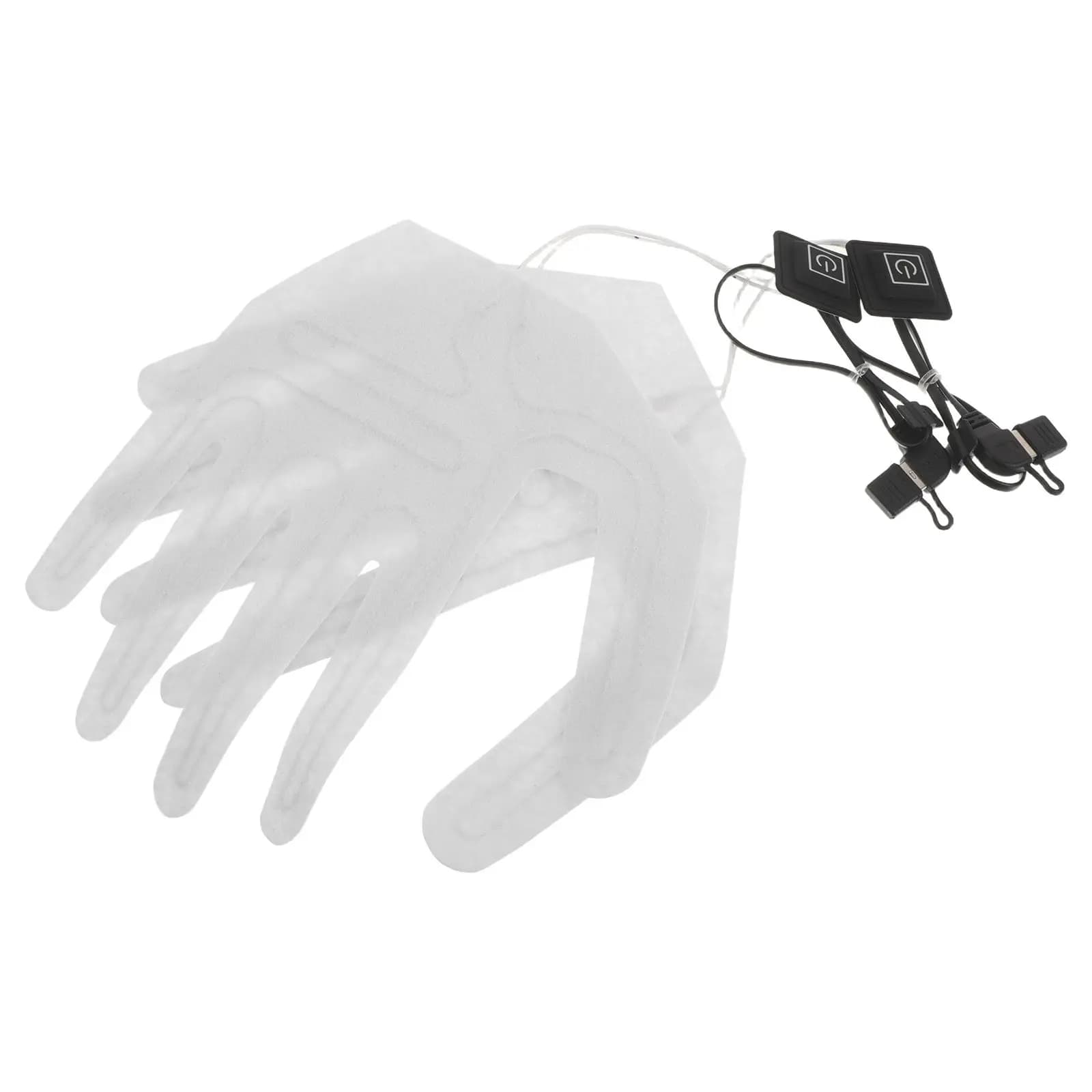 2Pcs Electric Heating Pad for Gloves Full Finger Thermal Heating Sheet Rechargeable Glove Heater Insert for Skiing Cycling