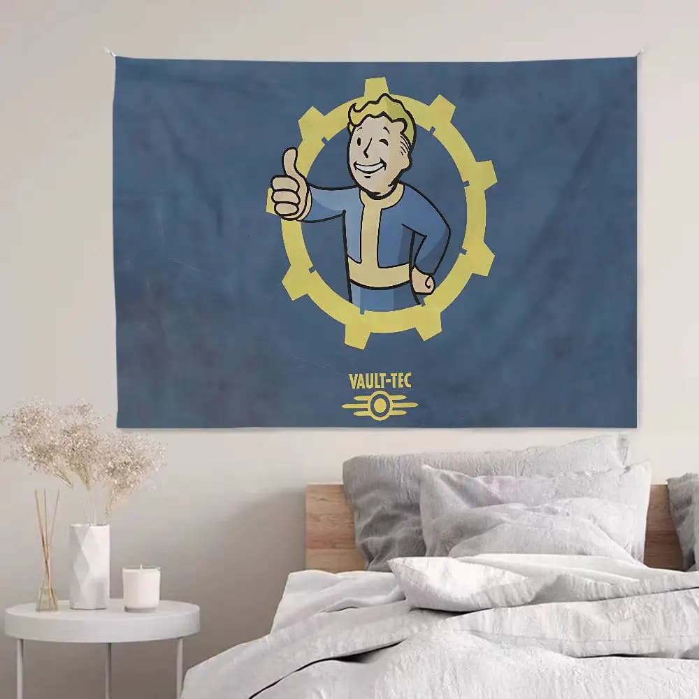Game F-Fallouts Cartoon Tapestry Art Science Fiction Room Home Decor Wall Hanging Sheets