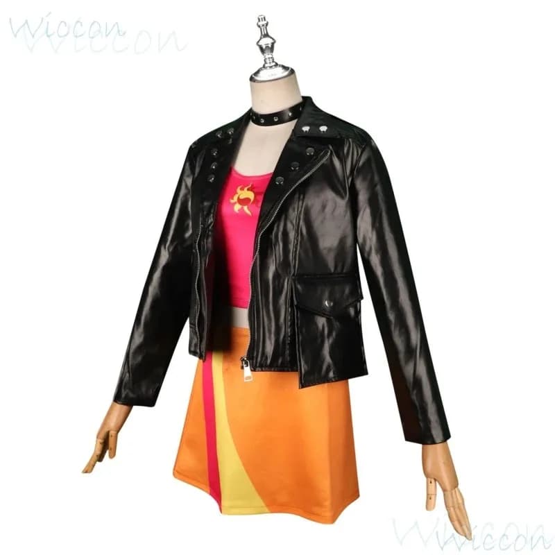 Anime Sunset Shimmer Little Girls Flanksy Pony Cosplay Personification Cos Cute Lovely Uniform Black Coat Party For Womens;3,k8'