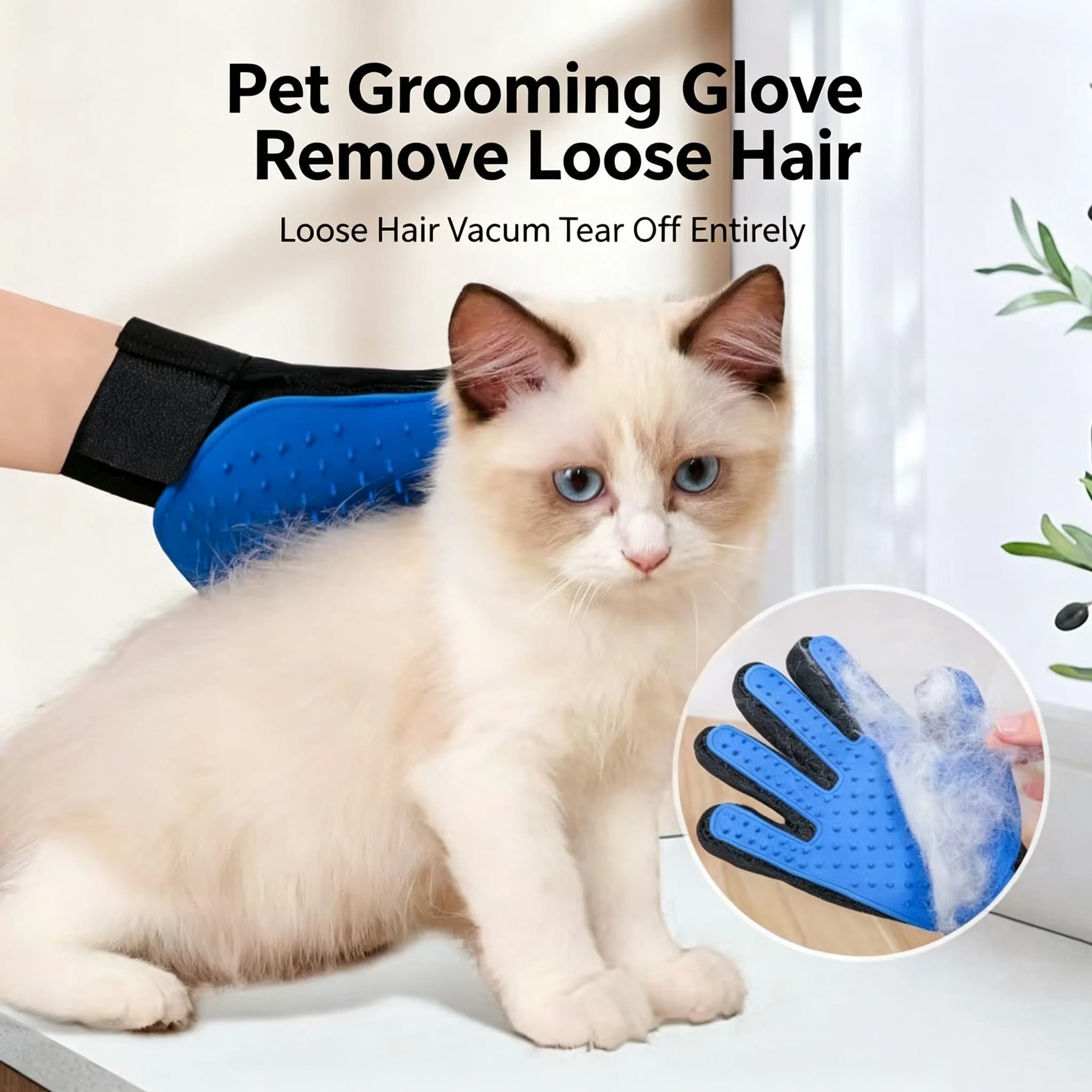 Pet Cat Dog Universal Silicone Brush Gloves for Grooming Remove Loose Hair Massage Essential Tool for Pet Care