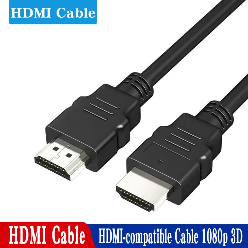 HDMI-compatible Cable 1080p 3D HDMI High Speed Compatible Cable Video Cables for HD TV BOX PS4 Computer Laptops Displays Cord 1m