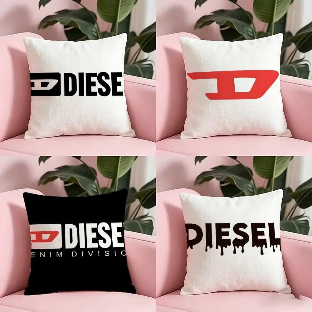Merchandise Brand D-Diesel Cushion Cover Anti-dustmite Pillowcase Invisible zipper silky short plush Sofa cushion cover