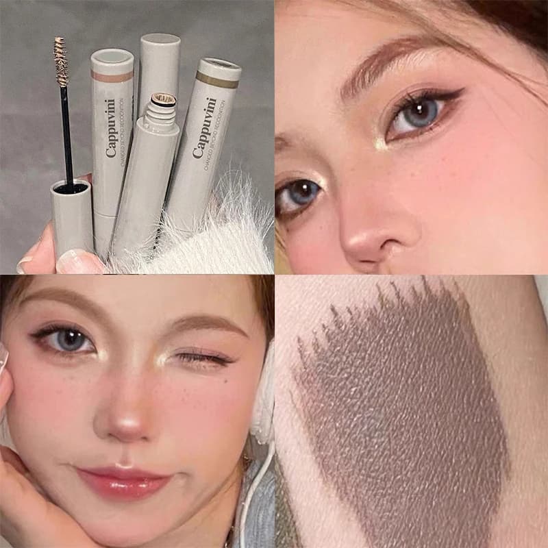 Cappuvini Waterproof Natural Liquid Dyeing Eyebrow Cream Lasting Eyebrows Enhance Tint Brown Mascara Eye Brow Makeup Cosmetics