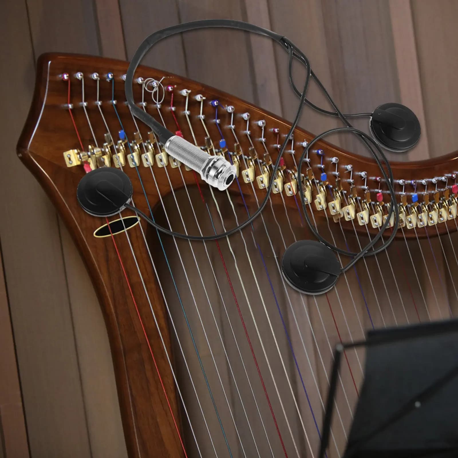 Sistema di pickup per arpa, trasduttore piezoelettrico per chitarra acustica, violoncello, banjo, ukulele, mandolino, violino, accessori per strumenti, mini pickup