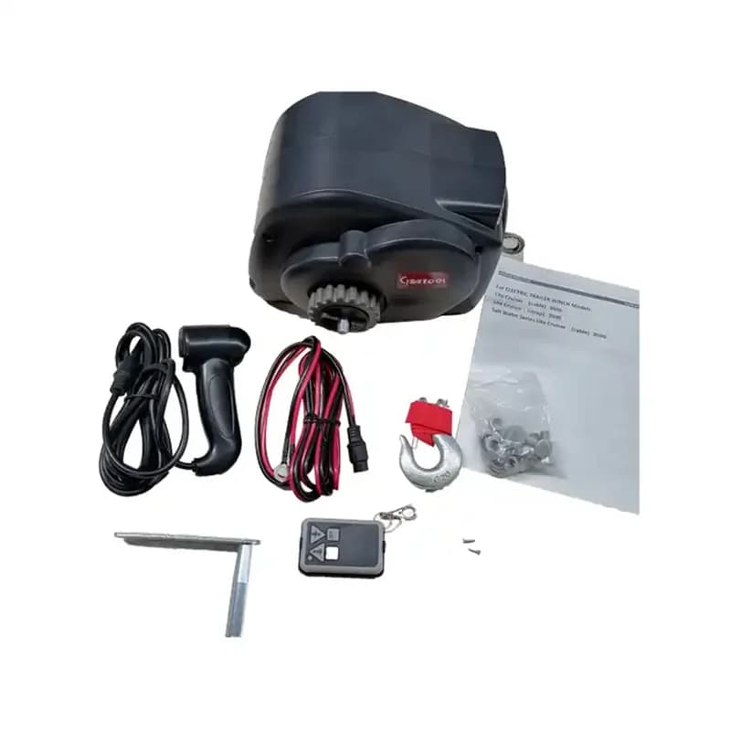 12V 300W 3500LBS Portable Electric Winch - Boat/Marine Trailer Winch & Anchor Windlass