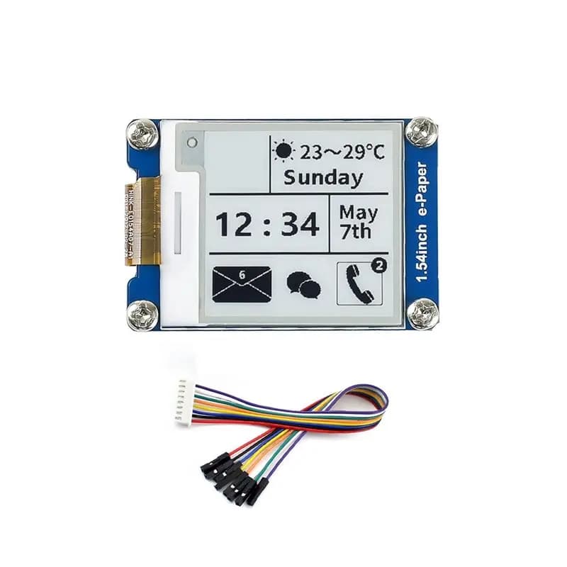 Schermo E-Ink E-Paper SPI da 1,54 Pollici JABS per Arduino STM32 Raspberry Pi 4B, Modulo Display Epaper per Progetti di Codifica