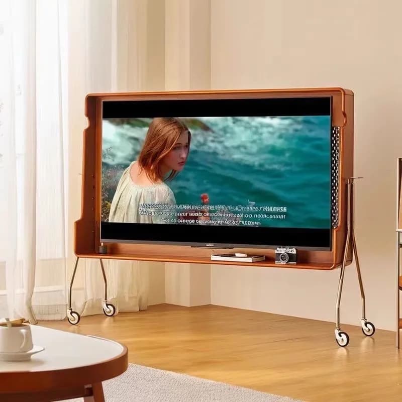 Living Room Wooden Storage Cabinet TV Cabinet Shelf Wheel Modern Monitor Stand Cabinet Mueble Para Television Home Furniture