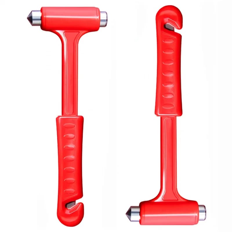 3in1 Outdoor Multi Pocket Tool Steel Car Emergency Glass Breaker Hammer with Seat Belt Cutter for Safety and Security Use