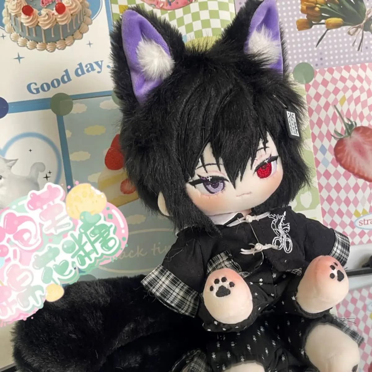 20 Cm Stuffed Plush Doll Anime Bolshy Lelouch Dress-up Cotton Doll Different Pupil ACG Toy for Kids Send Friends Gift Adult Xmas