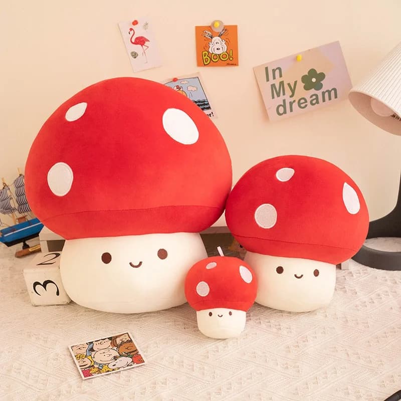 Cuscino in peluche a forma di fungo, simpatici cuscini in peluche con animali di peluche a forma di fungo, regalo per l'arredamento della stanza del cuscino imbottito a forma di fungo per adulti