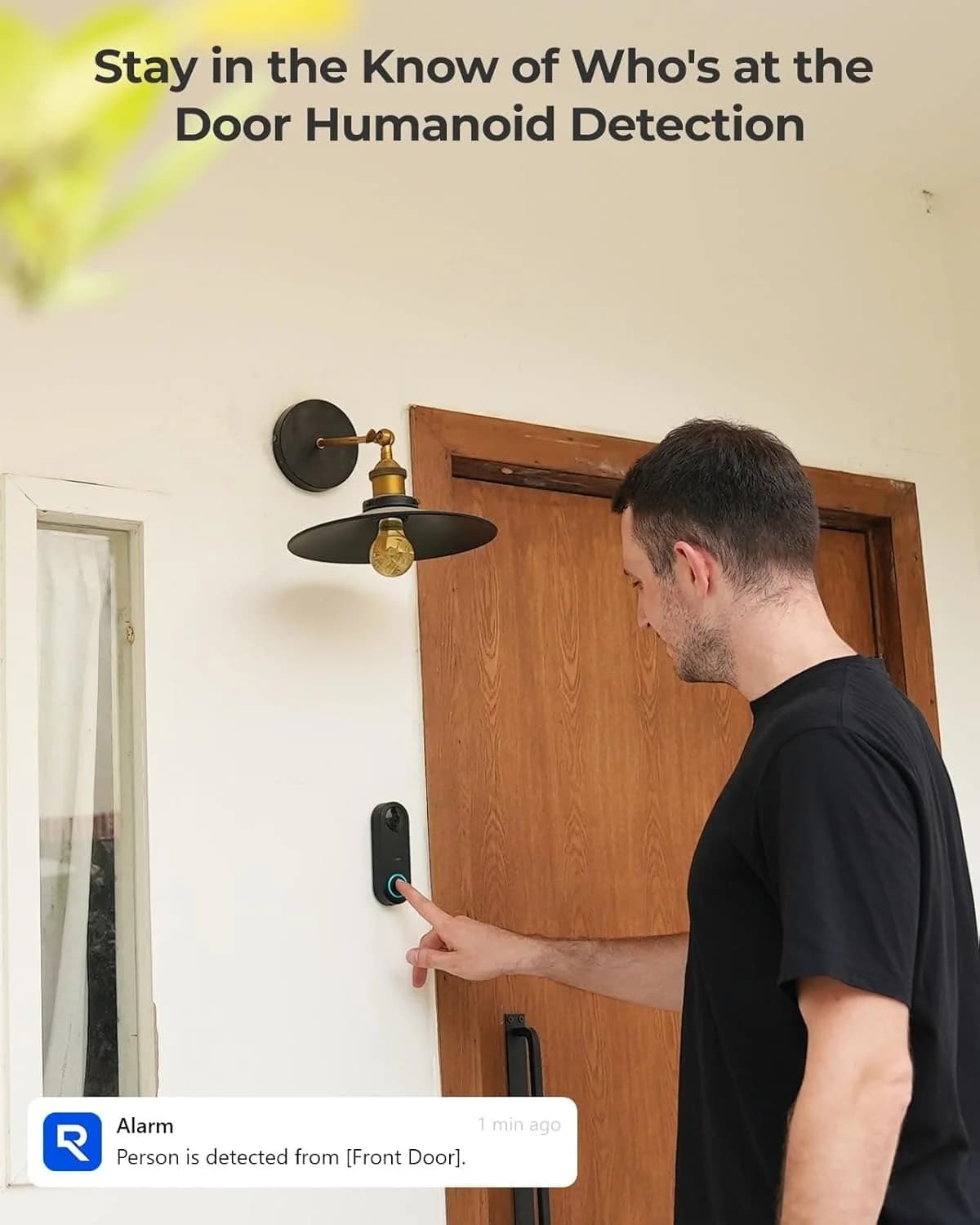 Telecamera di sicurezza IP 2K per esterni con Chime V2, videocitofono PoE – Rapporto di aspetto 4:3, 180 gradi di angolazione diagonale, comunicazione bidirezionale