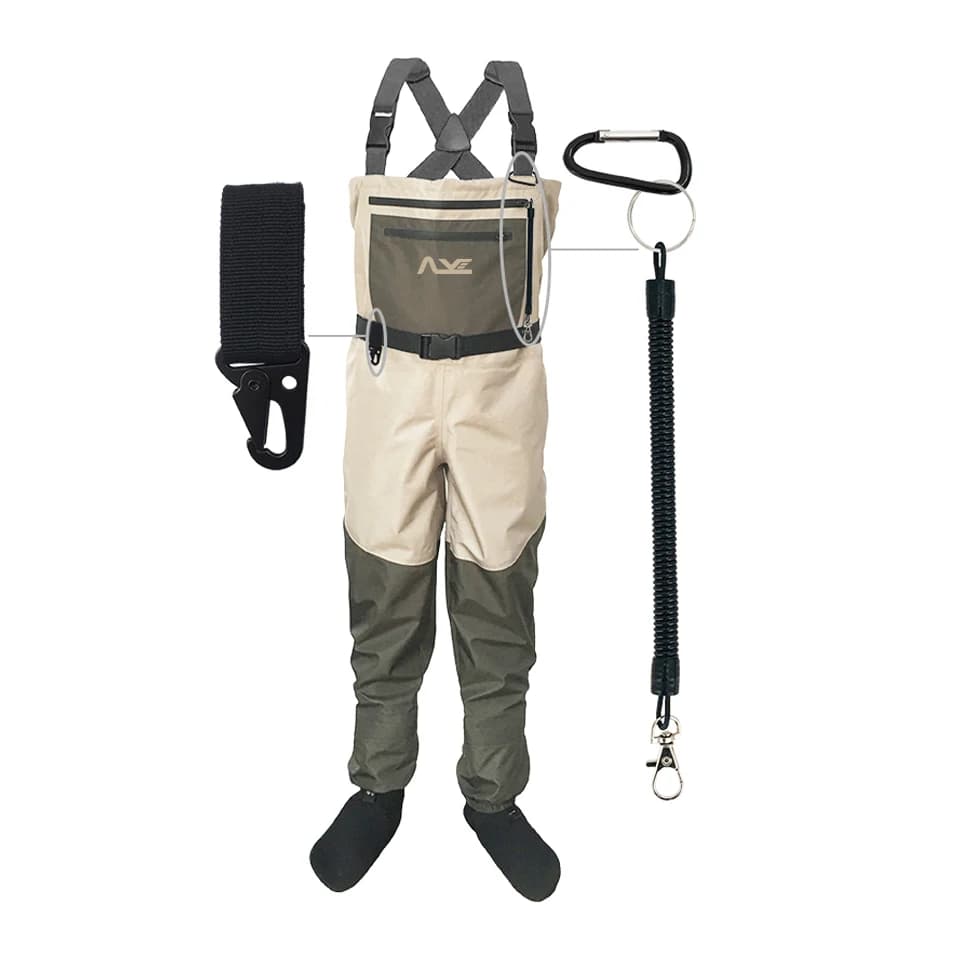 Fly Fishing Trampoliers, Waterproof Hunting Fishing Trampoliers for Men and Women, Jumpsuits, Trousers with neoprene socks, Fishing Clothing