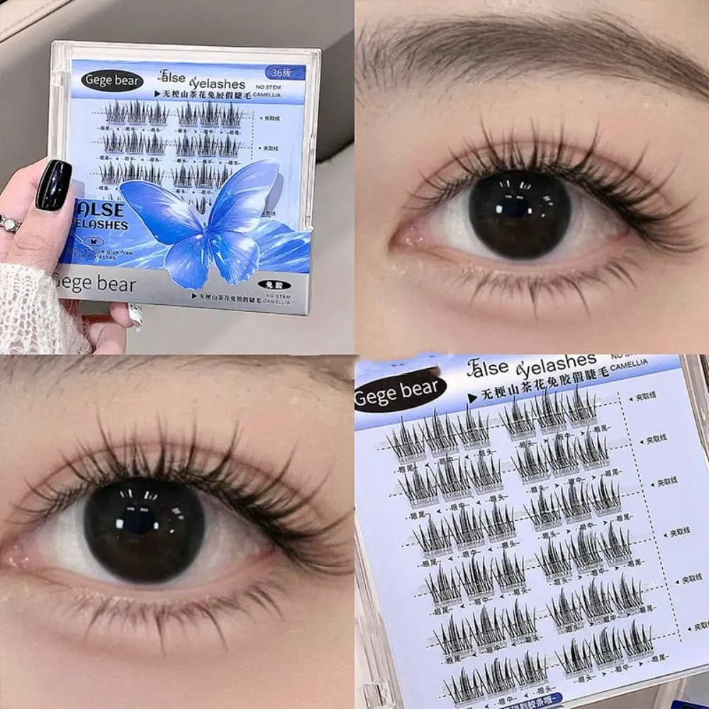 Faux Eyelashes Wall decals to Cyuffs, Cute Makeup, Long Life Reusable Fin Eyelashes