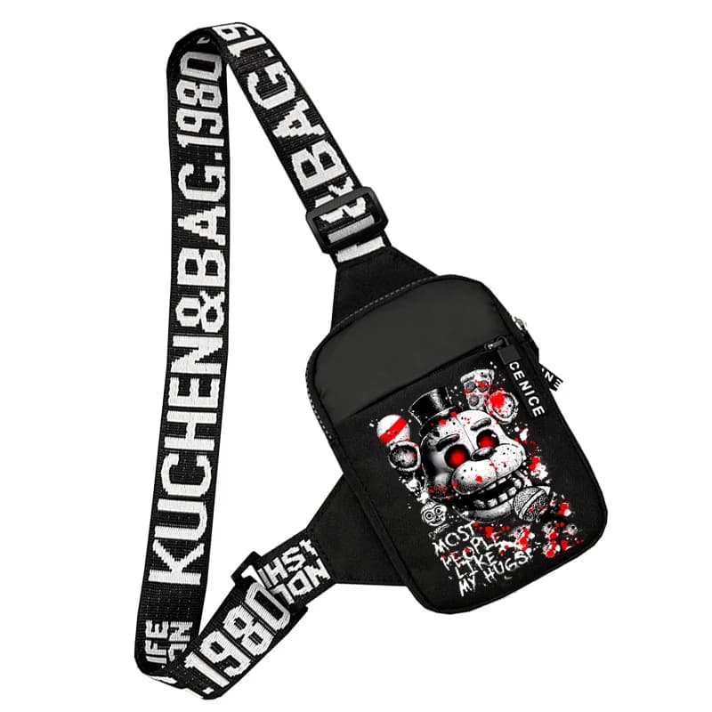 Five Nights At Freddys Shoulder Bag Sports Casual Mini Phone Bags FNAF Cartoon Anime Figure Printed Men Crossbody Packet Gift