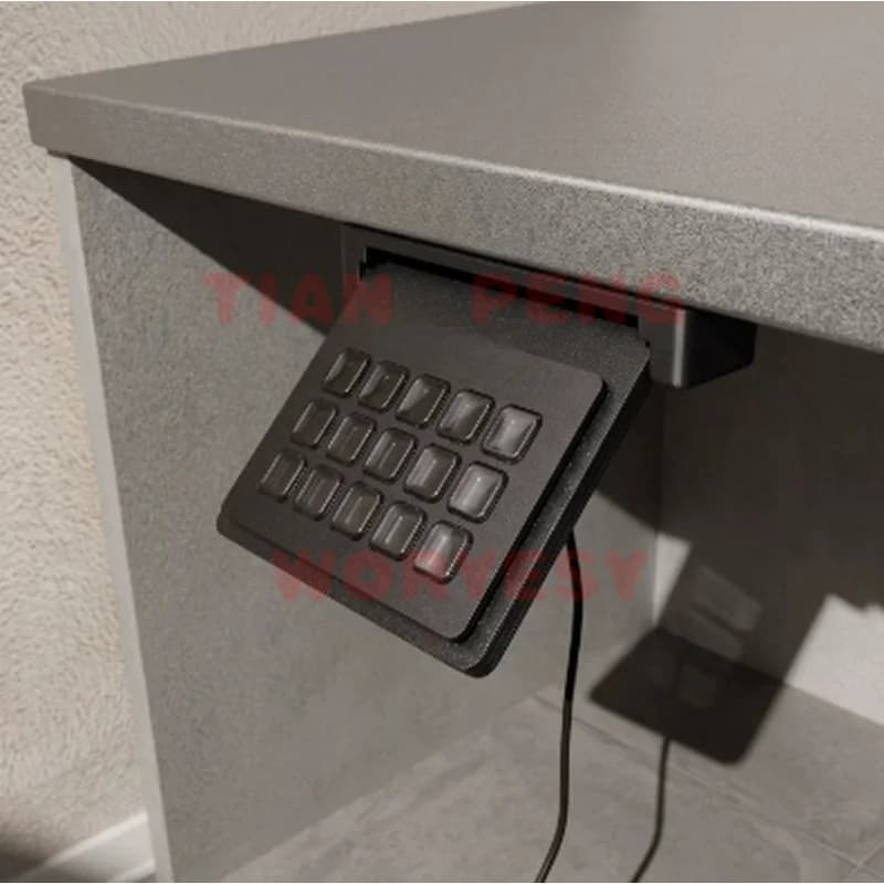 WYORESY drill free sliding bracket for Elgato Stream Deck endurables hidden under desk hidden desktop organizer storage
