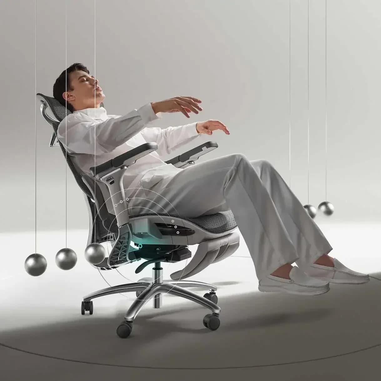 Sedia da ufficio ergonomica con supporto lombare, sedia per sport da gioco per la casa Sedia per computer domestico