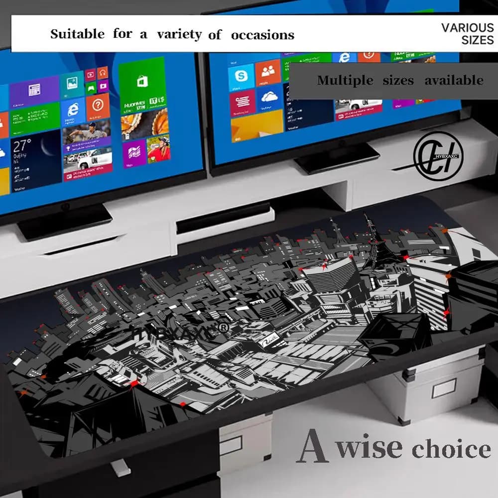 Tappetino per mouse da gioco per PC Gamer Persona 5 Accessori per computer Tappetino antiscivolo Deskmat Mausepad HYBXAXTappetini per tastiera Tappetini per mouse