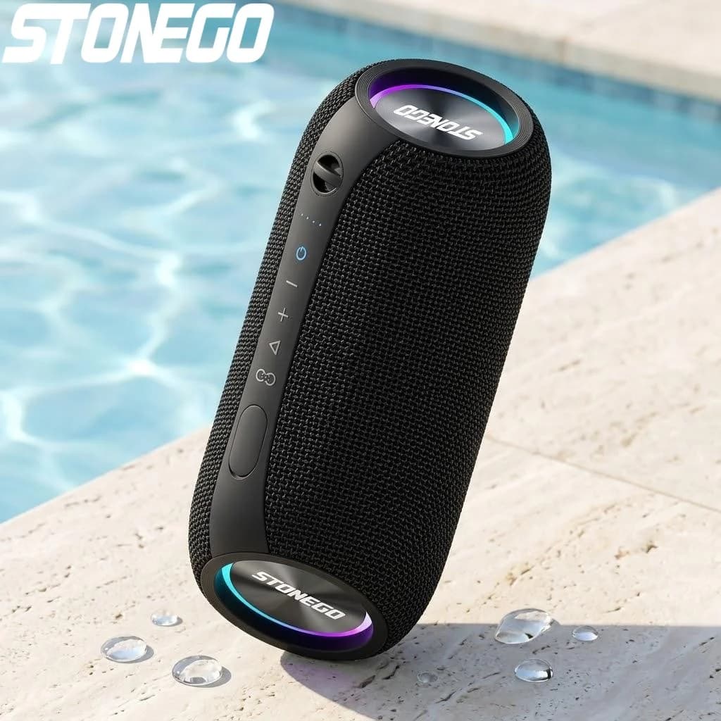 Altoparlanti Bluetooth Meccanici Trasparenti Portatili Stile Punk, Doppi Altoparlanti con LED e Diaframma Bassi Potenti