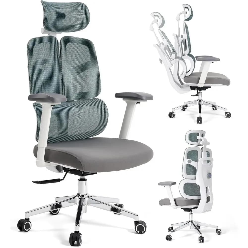 Sedia da Ufficio Ergonomica 500 LBS, Sedia da Gaming in Rete per Casa, Comoda Sedia da Scrivania Regolabile 90-125 ° Sedie da ufficio con rotelle con