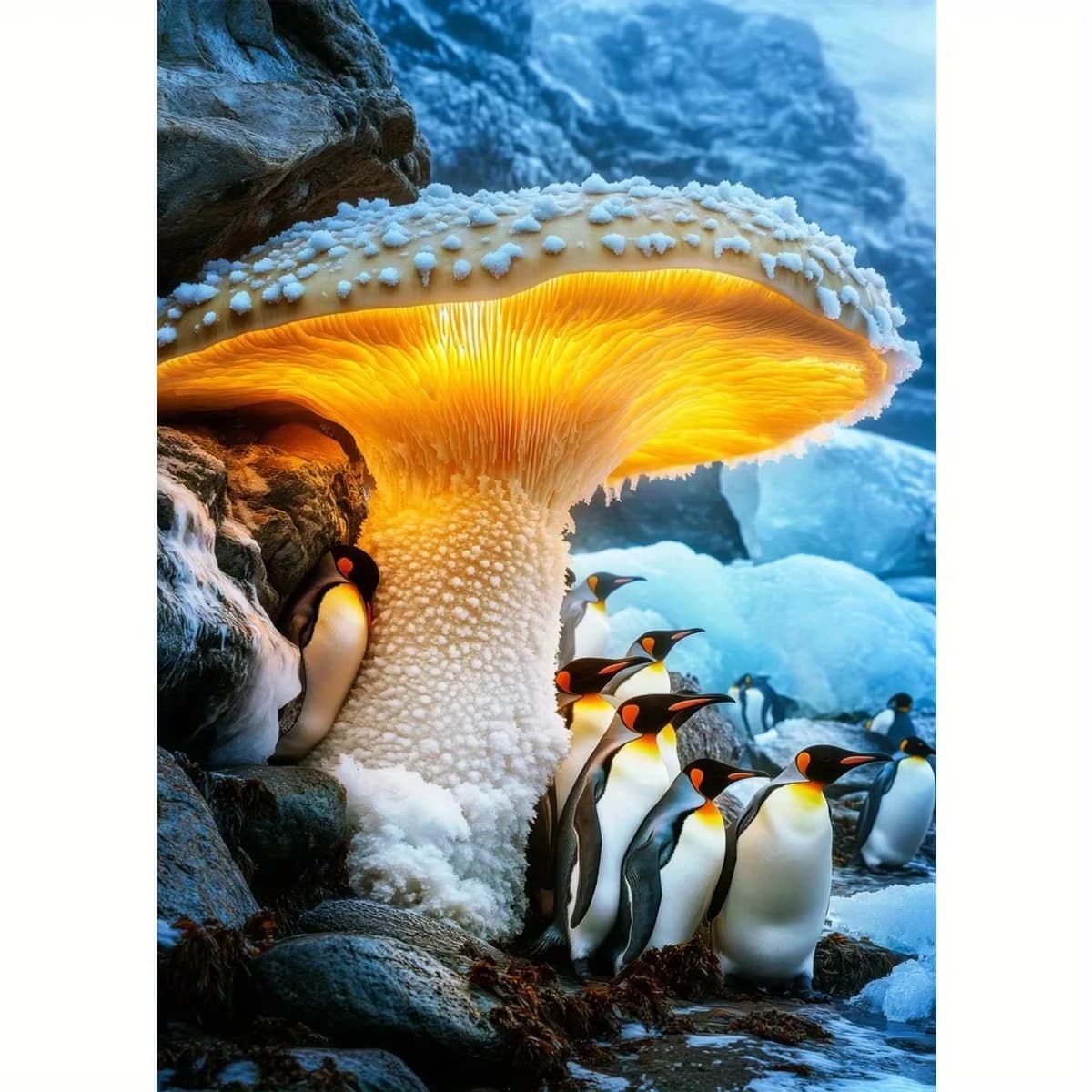 Puzzle con Pinguini Carini da 500/1000/1200/2000 Pezzi, Giochi per Attività Familiari, per Sala Giochi, Camera da Letto, Regali, Decorazioni per la Casa